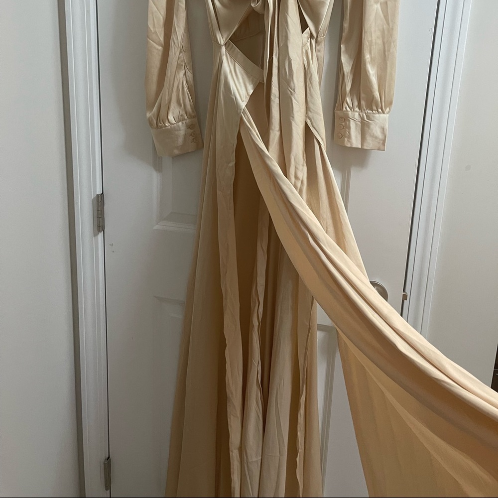 Long cream dress